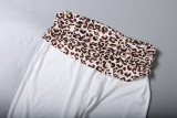 Women Spring Printed Patchwork Sexy Casual Top and Pants Two-Piece Set