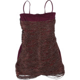 Women Summer Elegant Tassel Patchwork Strap Dress