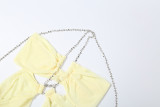 Women Summer Holidays Sexy Mesh See-Through Halter Neck Dress