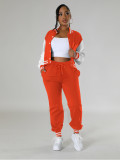 Women Patchwork Baseball Top and Pant Two-Piece Set