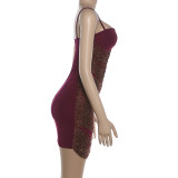 Women Summer Elegant Tassel Patchwork Strap Dress