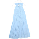 Women Summer Holidays Sexy Mesh See-Through Halter Neck Dress