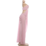 Women Summer Holidays Sexy Mesh See-Through Halter Neck Dress