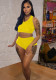 Women sexy summer solid top and shorts two-piece set