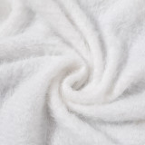 Women mink fleece sexy chain strapless top and skirt two-piece set