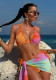 Women Sexy Color Block Backless Strappy Bikini Swimsuit Three-Piece Set