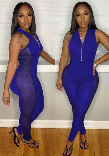 Women sexy mesh jumpsuit