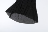 Women Summer Holidays Sexy Mesh See-Through Halter Neck Dress