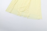 Women Summer Holidays Sexy Mesh See-Through Halter Neck Dress