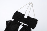 Women Summer Holidays Sexy Mesh See-Through Halter Neck Dress