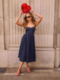 Summer Women's Sexy Strap Denim Dress