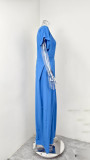 Women's Chic V-Neck Short Sleeve High-Waist Wide-Leg Jumpsuit