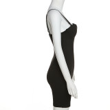 Fall/Winter Women's Slim Fit Low Cut Low Back Tight Slim Romper