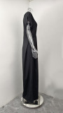 Women's Chic V-Neck Short Sleeve High-Waist Wide-Leg Jumpsuit