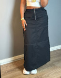Women's Patchwork Denim Skirt