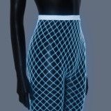 Women Summer Solid Sexy Hollow-Out Glow-in-the-Dark Mesh Pantyhose