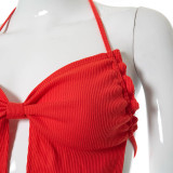 Women Spring/Summer Camisole Bandeau Sexy Backless Casual Top