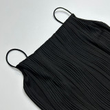 Women Spring/Summer Solid Sleeveless Sexy Backless Bodycon Dress