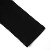 Women Autumn Solid Slash Shoulder Sexy One-Shoulder Ruffled Bodycon Dress