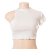 Women Summer Irregular Hollow-Out Sexy Top