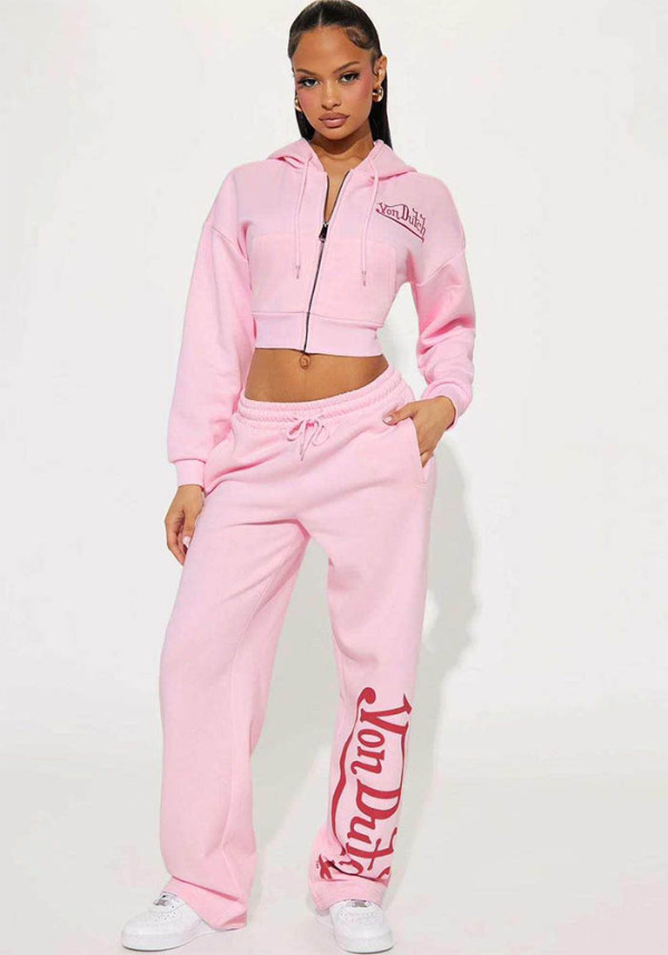 Women Casual Hoodies and Pants Two-Piece Set