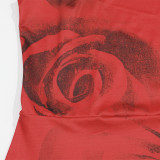 Women Summer Sleeveless Spaghetti Strap Printed Maxi Dress