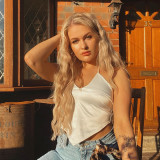 Women Autumn/Winter Halter Neck Sleeveless Top