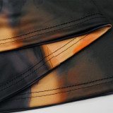 Women Summer Sleeveless Spaghetti Strap Printed Maxi Dress