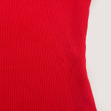 Women Spring Solid Round Neck Long-sleeved Sexy Hollow-out Bodycon Dress