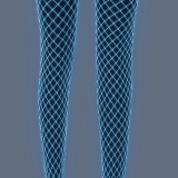 Women Summer Solid Sexy Hollow-Out Glow-in-the-Dark Mesh Pantyhose
