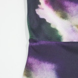 Women Summer Sleeveless Spaghetti Strap Printed Maxi Dress