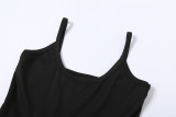Women Sexy Backless Solid Bell Bottom Jumpsuit