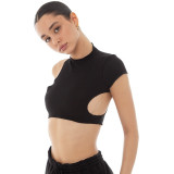 Women Summer Irregular Hollow-Out Sexy Top