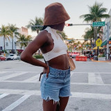 Women Summer Irregular Hollow-Out Sexy Top