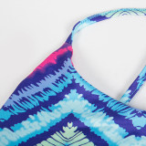 Women Summer Sexy Sleeveless Printed Camisole Mini Dress