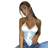 Women Autumn/Winter Halter Neck Sleeveless Top