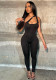 Women Solid Slash Shoulder Jumpsuit