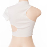 Women Summer Irregular Hollow-Out Sexy Top