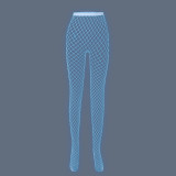 Women Summer Solid Sexy Hollow-Out Glow-in-the-Dark Mesh Pantyhose
