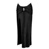 Women's Strapless Triangle One-Piece Swimsuit Beachwear