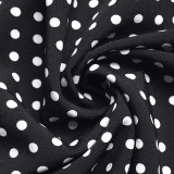 Women's Summer Elegant Polka Dot Tie Low Back Sleeveless Maxi Dress