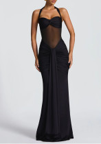 Women's Autumn/Winter Sexy Slit Low Back Halter Neck Slim Fit Elegant Dress Women's Autumn/Winter Sexy Slit Low Back Halter Neck Slim Fit Elegant Dress