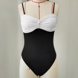 Women's Strapless Triangle One-Piece Swimsuit Beachwear