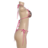 Women's Spring/Summer Sexy Leopard Print Two-Piece Bikini Set