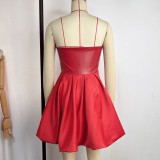 Sexy Corset Satin Strapless Slim Waist Formal Dress