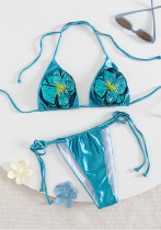Women's Sexy Lace-Up Sequin Bikini Two-Piece Swimsuit