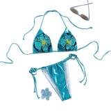 Women's Sexy Lace-Up Sequin Bikini Two-Piece Swimsuit