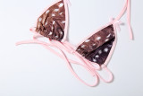 Women's Spring/Summer Sexy Leopard Print Two-Piece Bikini Set