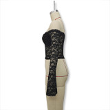 Women Summer Sexy Off Shoulder Long-Sleeved Lace Top