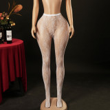 Women Basic Floral Stretchy Sexy Footed Pantyhose